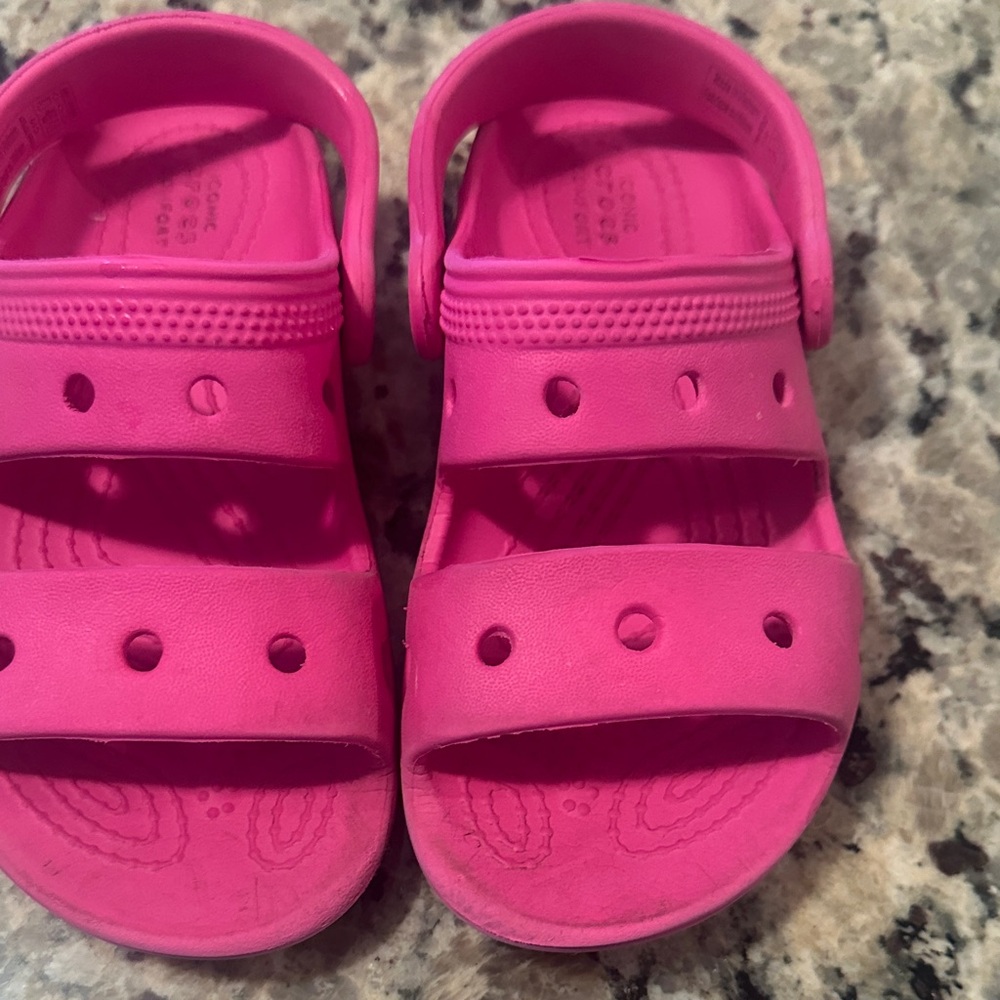 Kids Pink Crocs Sandals